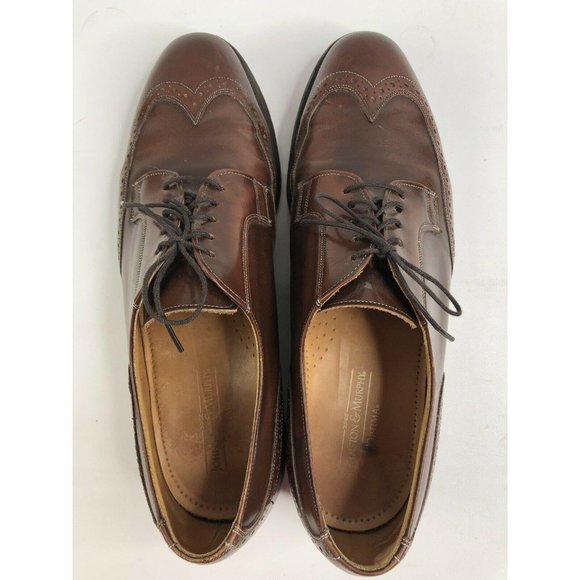 Johnston Murphy Optima Men’s Brown Leather Wingtip - Picture 8 of 11